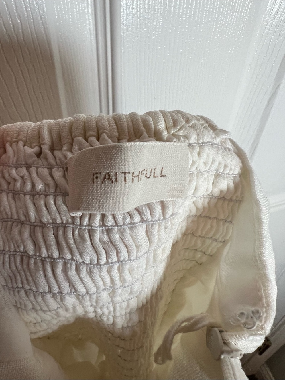 FAITHFULL THE BRAND Marie Midi Dress in White - Picture 6 of 7
